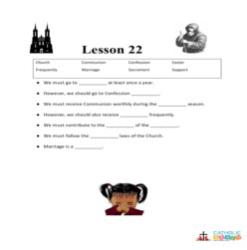 The 3rd, 4th, 5th, and 6th Commandments of the Church - Fill-in-the-Blanks